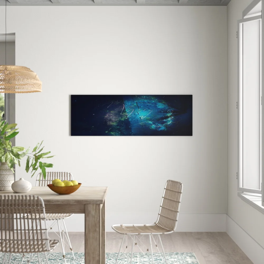 Enigma Panorama Abstract 805 Graphic Art Print on Canvas