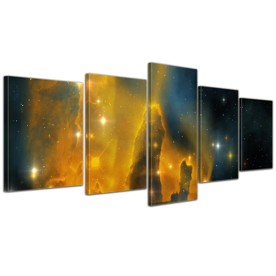 Nebula Galaxy 5 Piece Graphic Art on Canvas Set