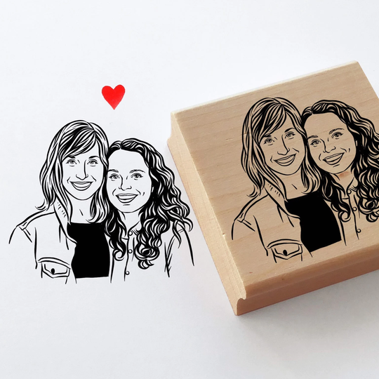 Custom Portrait Stamp For Valentine Wedding Personalize Gift