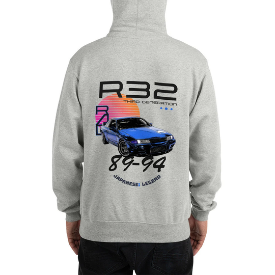 R32 Skyline Gtr Gtst Hoodie, Nismo, Jdm Japanese Sports Car, Clothing, Apparel, Sweatshirt, Gift For Him, Mens Birthday, Ideas