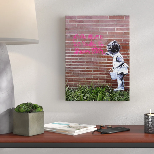 Dream Big by Banksy - Wrapped Canvas Graphic Art Print