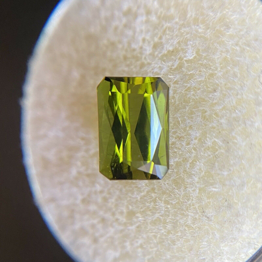 Vivid Green Tourmaline 1.87Ct Fancy Scissor Emerald Octagon Cut Gem 8.3x5.7mm
