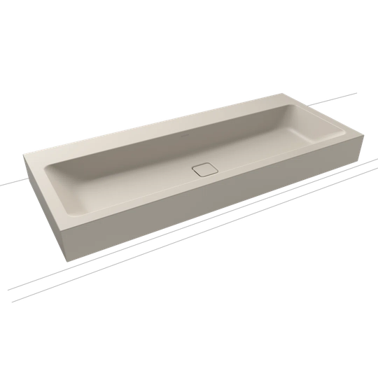 Warm Grey Steel Enamel Rectangular Wall Hung Basin Bathroom Sink