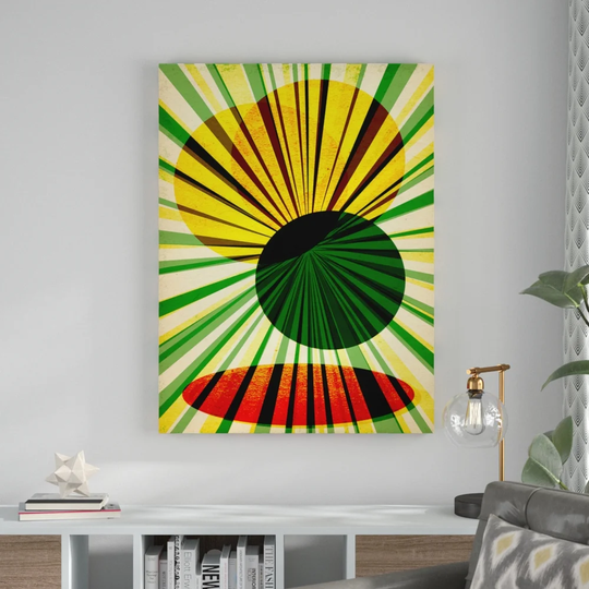 Retro Style Poster Framed Graphic Art on Canvas