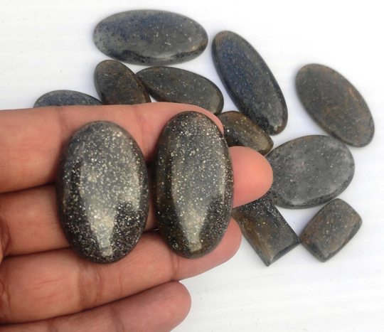 Black Sunstone Cabochon, 15 To 40 Mm Mix Shape Gemstone Lots , Loose Gemstone, Cabochon For Handmade Jewelry Making, Or Pendant