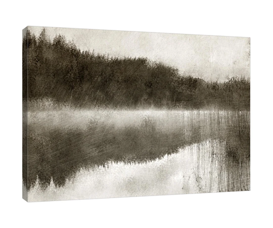 Misty Morning on the Lake by Kimberly Allen - Wrapped Canvas Graphic Art Print