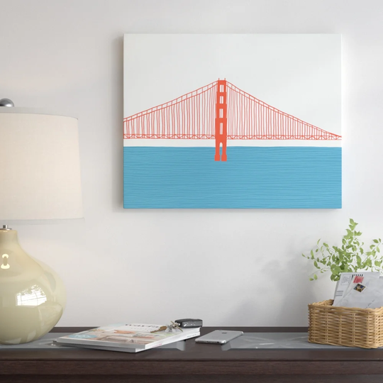 'Gg Bridge 3' by Jorey Hurley - Wrapped Canvas Graphic Art Print