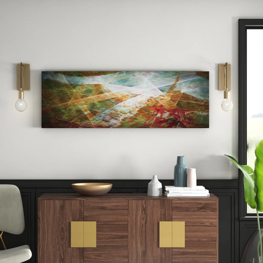 Enigma Panorama Abstract 1202 Graphic Art Print on Canvas