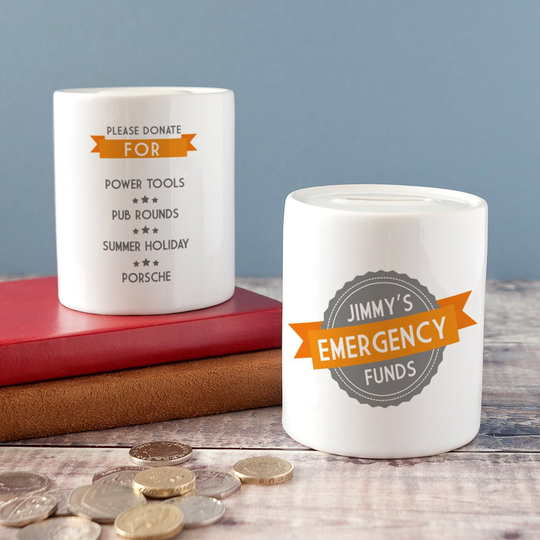 Funny Money Box Gift, Emergency Funds Box, Novelty Personalised