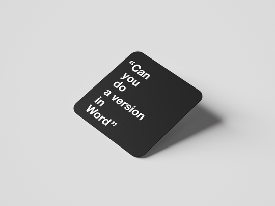 Can You Do A Version in Word? Graphic Design Coaster