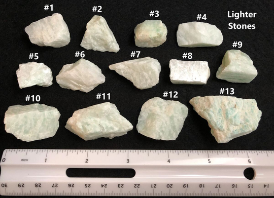 Amazonite | Raw - Light & Dark Stones Lot #1