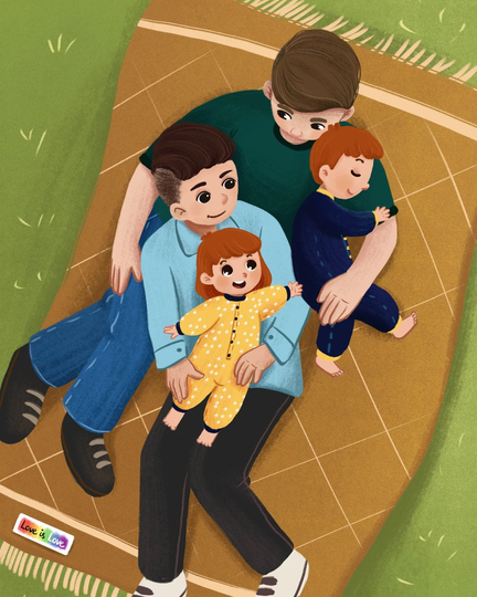 Father's Day Gift, Professional Children's Book Illustrator, Custom Gift For Dad, Digital Illustration, Sweet, Him, Gifts Under 100