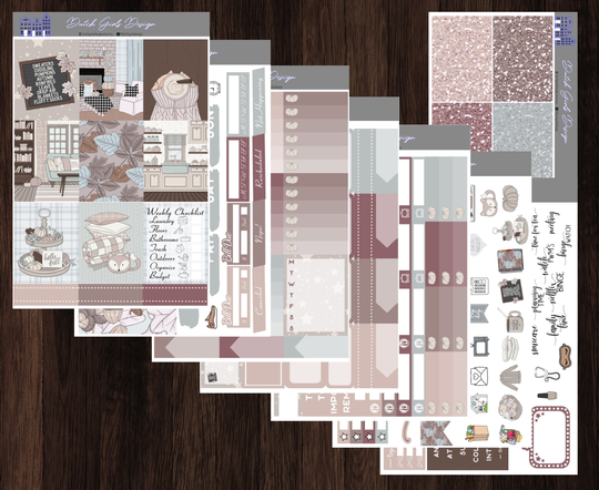 Cozy Fall Weekly Planner Kit - Autumn