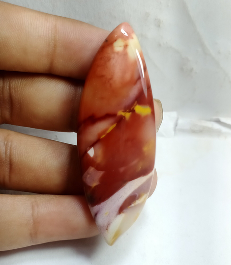 Natural Mokite Jasper Cabochon, , Top Quality Stone , Cabs For Jewelry Making 61 Cts X 23 Mm #a4014