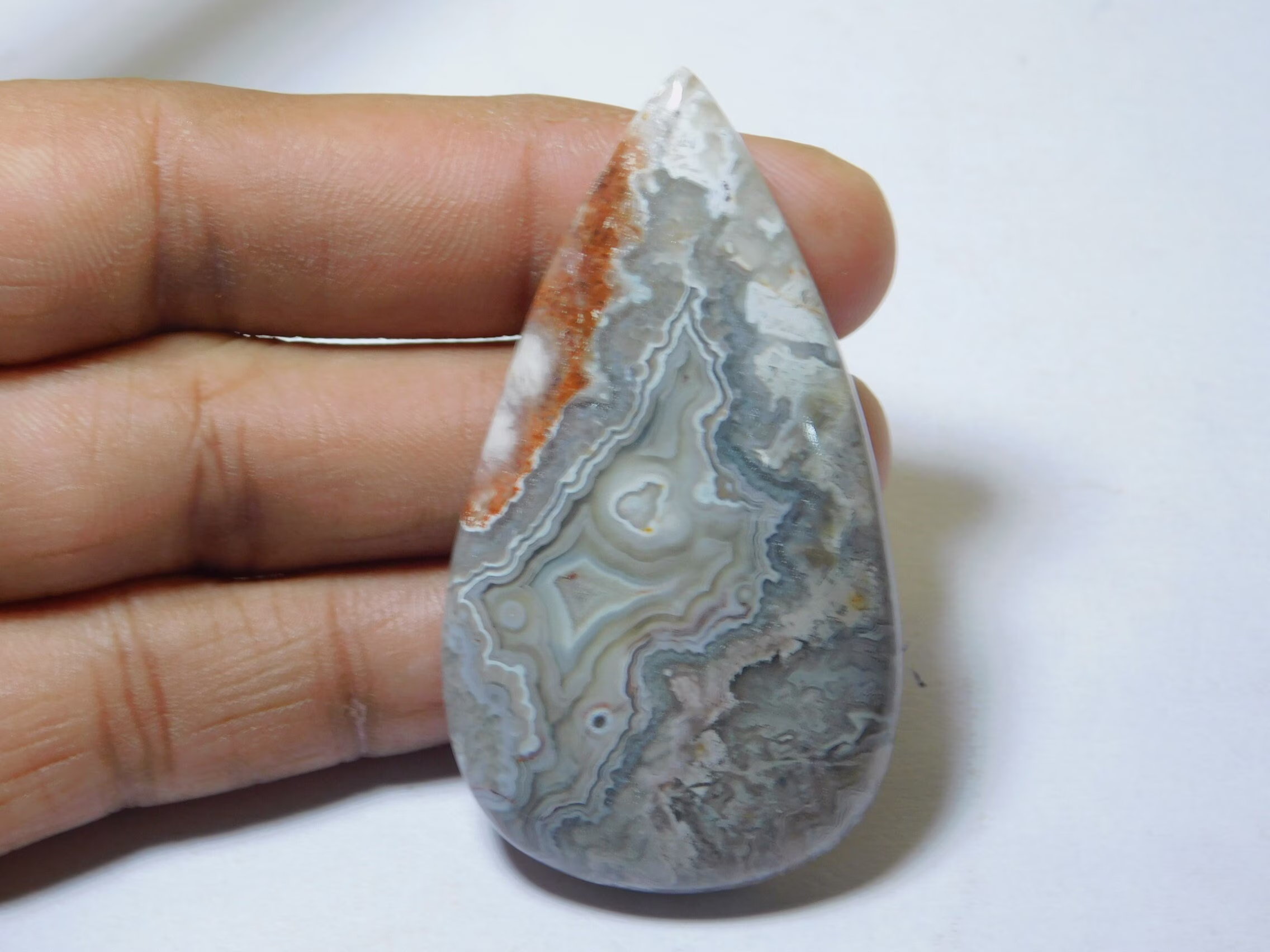 Wow -Natural Crazy Lace Agate Cabochons, Gemstone, Loose Stone, 107 Ct | 60x34mm 1394