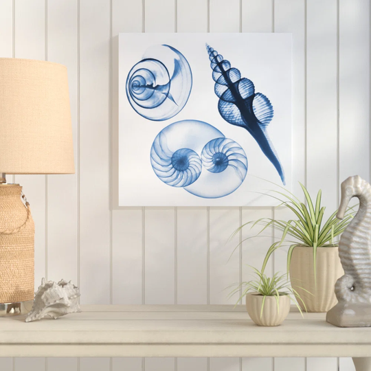 Blue Assortment Two - Wrapped Canvas Graphic Art Print