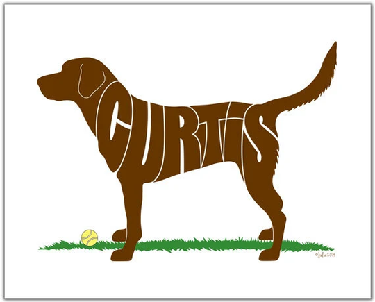 Chocolate Lab 7" X 5