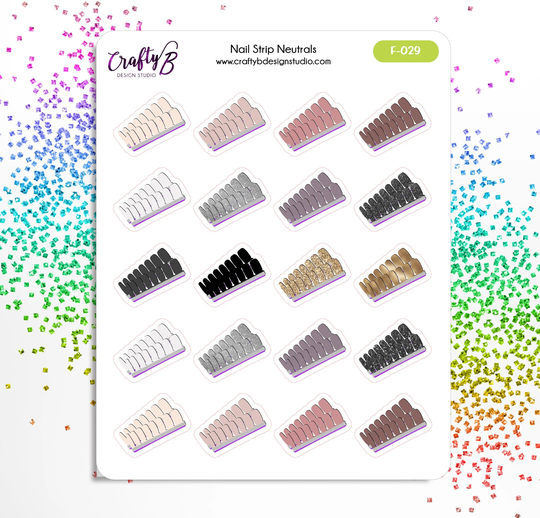 Nail Strip New Mani Neutrals | Color Street Sticker Deco Decorative Stickers Reminders Functional Planner Plan