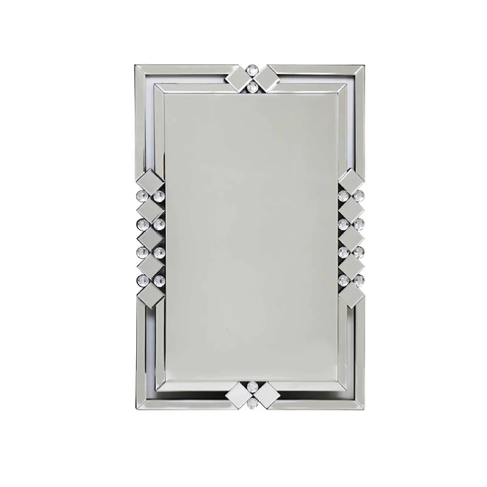 Denice Framed Wall Mounted Accent Mirror in Silver