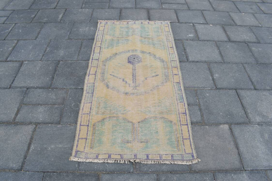 2x4 Small Size Rug, 2x4 Turkish Rug, 2x4 Vintage Small Rug, Handmade Rug, Turkey Rug, Wool Antique Rug, Rugs, 2'3x4'7 Ft, 733-K