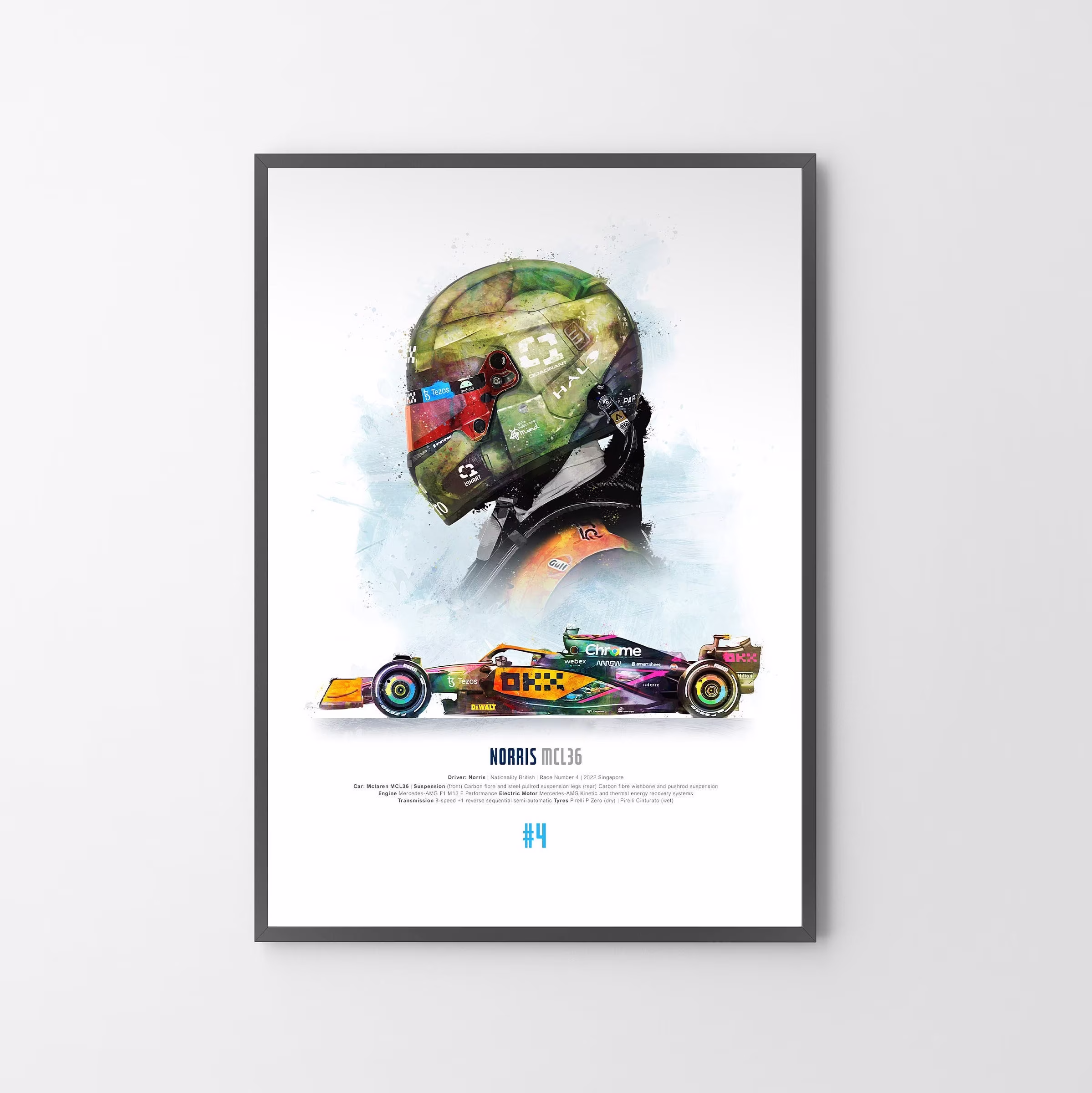 Lando Norris 2022 Singapore Gp Formula One Special Edition