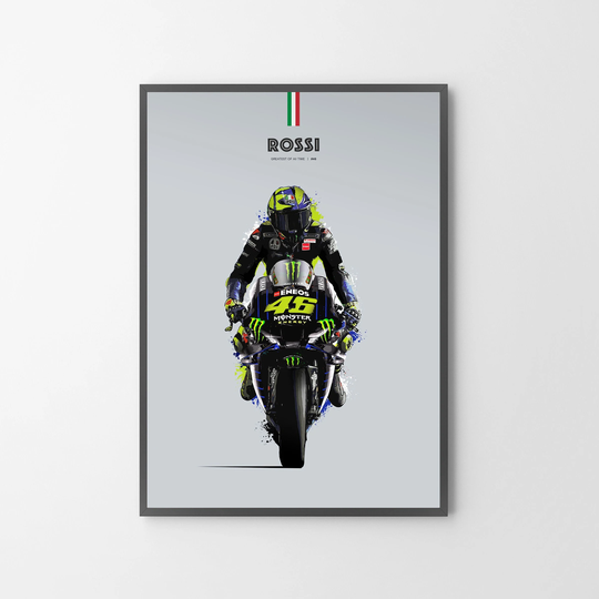 Valentino Rossi Yamaha Poster Print | Illustration | Unframed