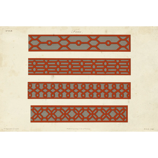 Graphic Fretwork V by Vision Studio - Wrapped Canvas Graphic Art