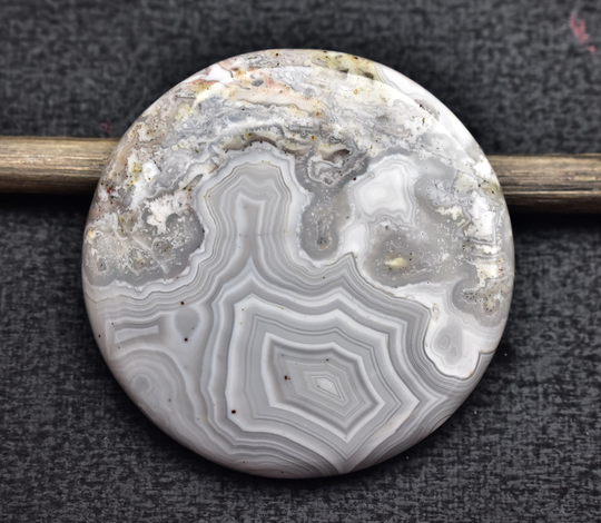 Natural Mexican Rare Crazylace Agate Cabochon Top Quality A+Crazylace Jewellery Making Round Shape Gemstone 33x33x6 Mm 50 Ct. A - 87