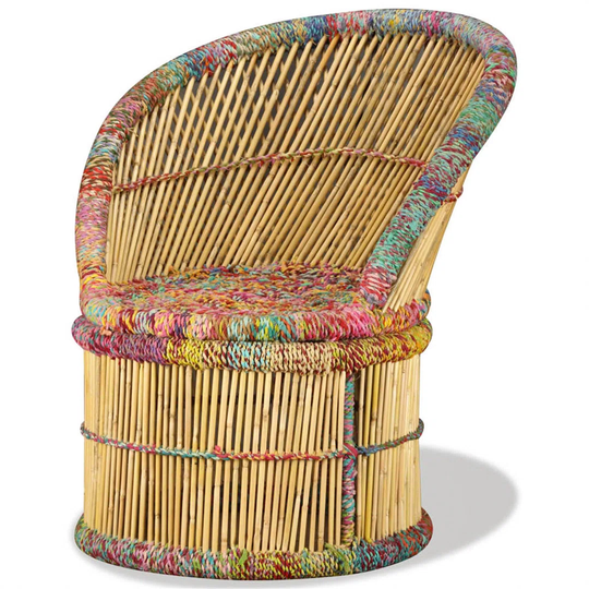 Bamboo Chair With Chindi Details