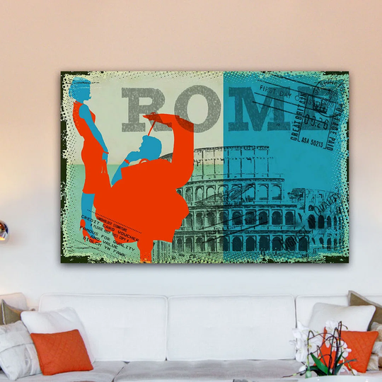 Travel Rome by Eric Carle - Wrapped Canvas Graphic Art Print