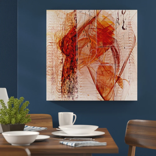 Abstract No. 1415 Graphic Art Print on Canvas