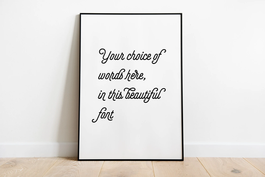 Custom Print, Quote, Text Wall Art, Personalised Quote Poster, Gallery Wall, Typography A3 A4 A5, Gift