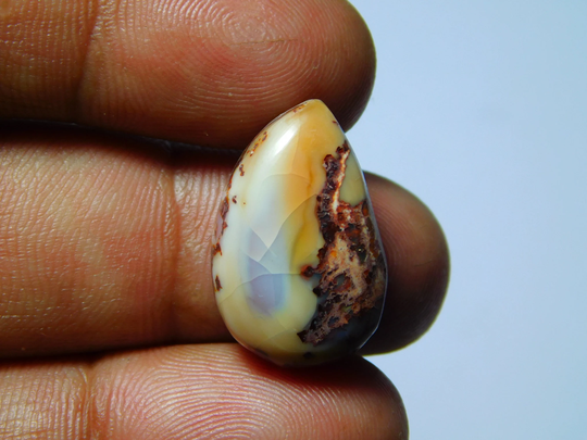 Natural Mexican Opal Gemstone Gorgeous Cabochon Excellent Quality Loose Stone 15Cts.(21x14mm