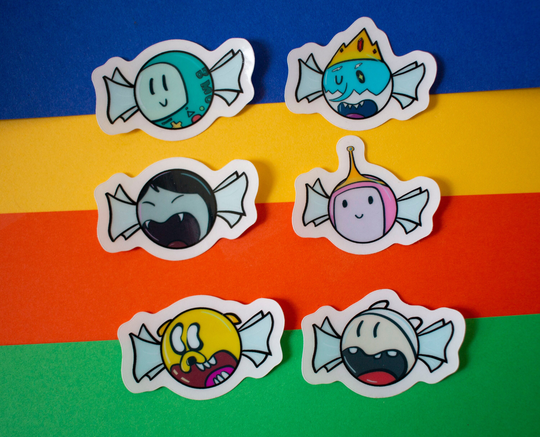 Adventure Time Sticker -Candy Stickers - Time Candy Sticker - Cute Jake Finn Ice King Bubble Gum Princess Bmo Marceline