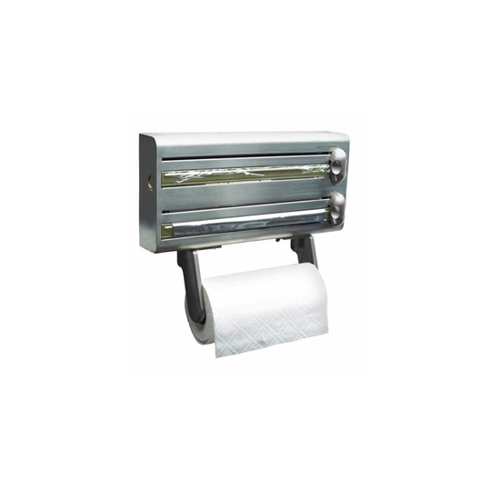 MasterClass Stainless Steel Cling Film, Foil and Kitchen Towel Dispenser