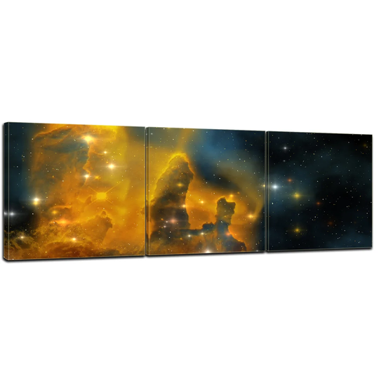 Nebula Galaxy 3 Piece Graphic Art on Canvas Set
