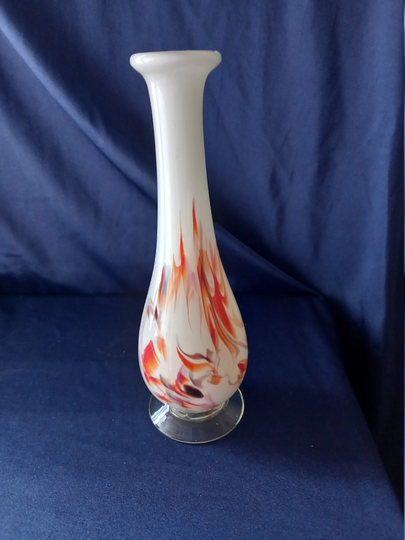 Vintage Vase, Glass Opaline Retro Glass, Decor, Mid Century Gift