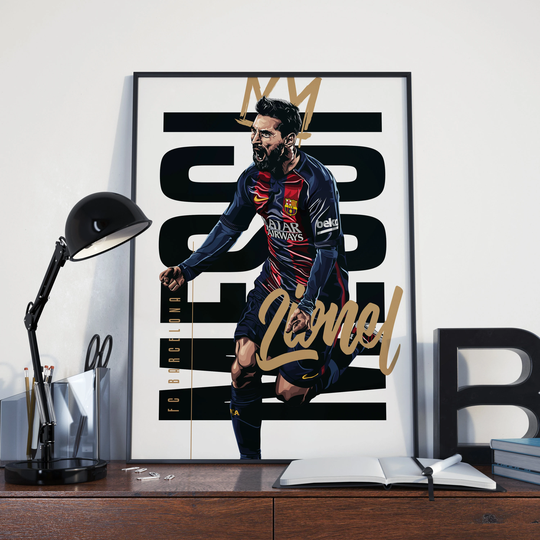 Lionel Messi Fc Barcelona Football Player Art Poster