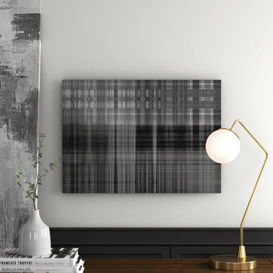 Abstract Geometric Rhombus Graphic Art Print on Canvas