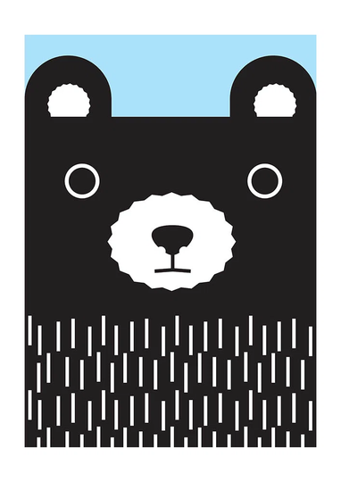 'Pastel Bear' by Dicky Bird Graphic Art