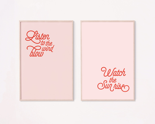 Listen To The Wind Blow Set, Lyrics Poster, Wall Art, Gallery Wall, Typography, Fleetwood Mac, Dreams, A3 A4 A5 A6, Music Print, Gift, 1970S