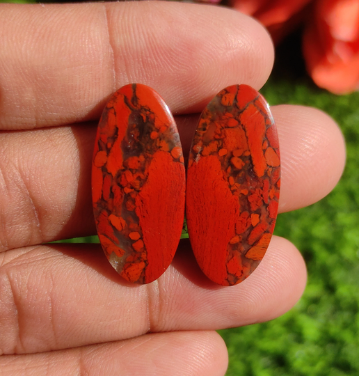 50% Off Excellent , Oval Shape , Red Jasper Cabochon , 30x14mm Natural Red Jasper, Cab Red, Gemstone Loose For Jewelry Making