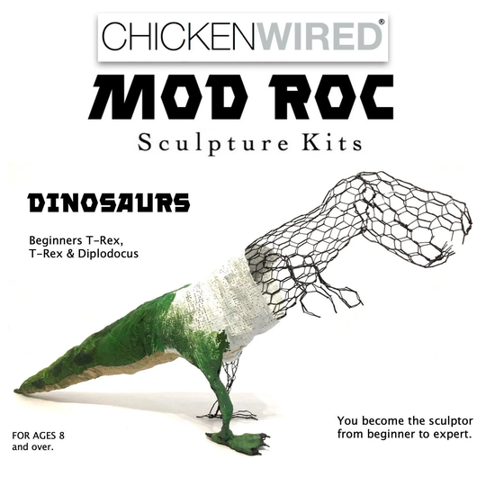 Chickenwired Mod Roc Sculpture Kit Gift Box - Dinosaurs