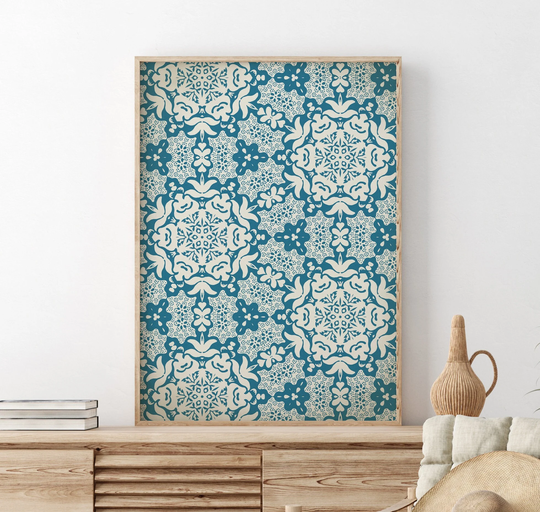 Geometrical Decorative Graphic Art Pattern Poster, Ornamental Drawing, Modern Vintage Like, Pattern Graphics, Artwork