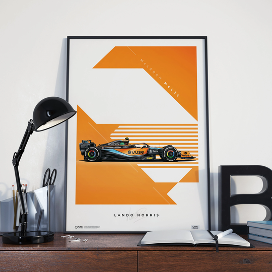 Mclaren Mcl36 F1 Poster | 2022 Formula 1 Lando Norris Daniel Ricciardo Grand Prix