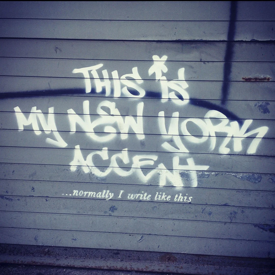 My New York Accent by Banksy - Wrapped Canvas Graphic Art Print