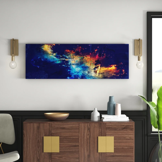 Panorama Abstract 812 Graphic Art Print on Canvas