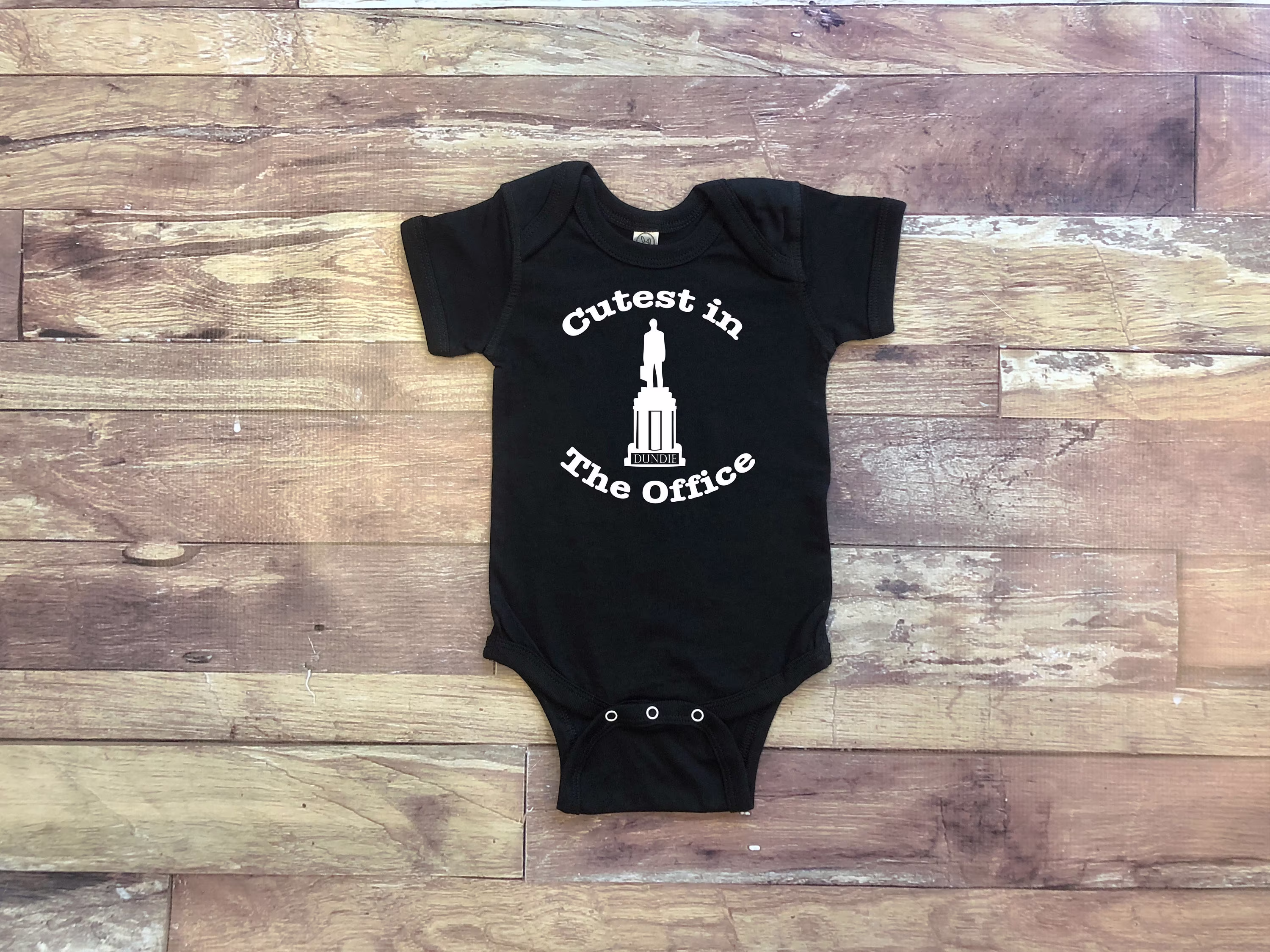 Cutest in The Office Dundie - Baby Gift Infant Bodysuit Nb, 6M, 12M, 18M, 24M Unisex Gender Neutral Baby, Dunder Mifflin