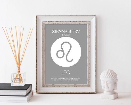 Personalised Leo Zodiac Print