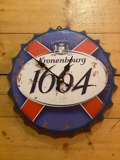 Kronenbourg Beer Industrial Metal 30cm Bottle Cap Wall Clock Man Cave Girl Pub Bar Restaurant Gifts For Him Her Art